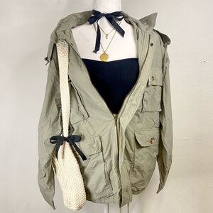 ♡ army green at john’s bay utility jacket ♡